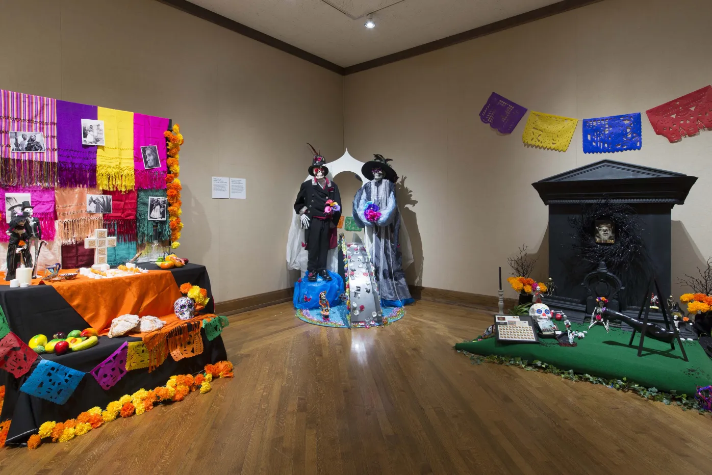 Ofrenda altars on display at the DIA
